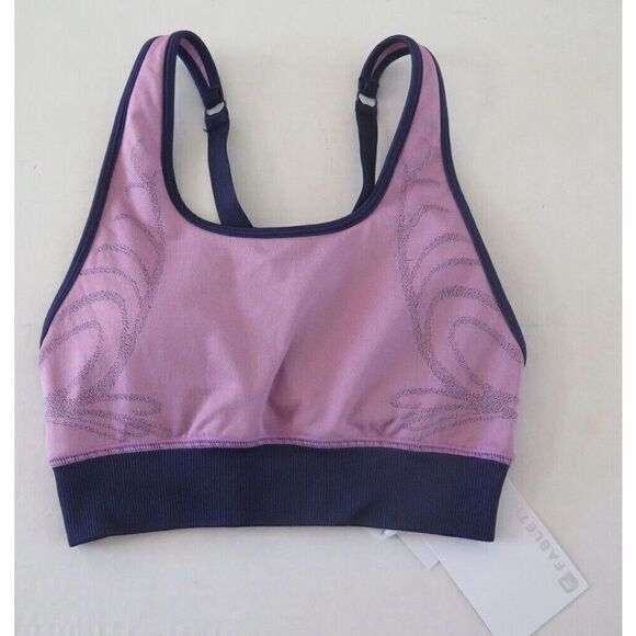 Fabletics BA1829459 Women's Sz XS (2-4) Pink Swirl Eliza Seamless Sports Bra - Picture 1 of 2